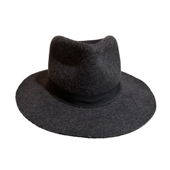 Biltmore for Madewell Women’s Hat 100% Wool Dark Grey Governor Fedora S/M VTG - Picture 2 of 10